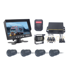 Left/Right Blind Area Radar Alarm System with LCD Monitor
