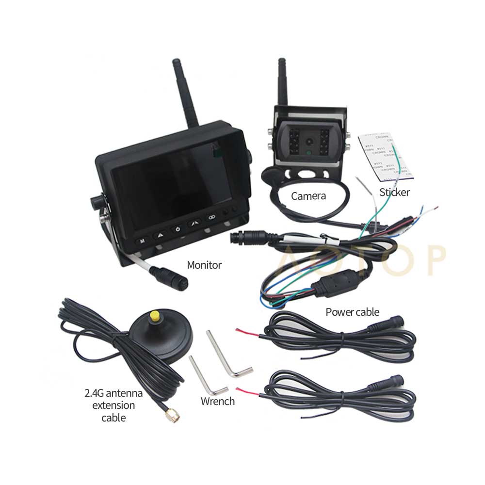 5'' 2.4G Digital Wireless System Quad Monitor + 720P Wireless Camera