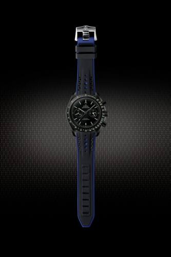 Rubber Strap For Omega DARK SIDE OF THE MOON 44.25mm