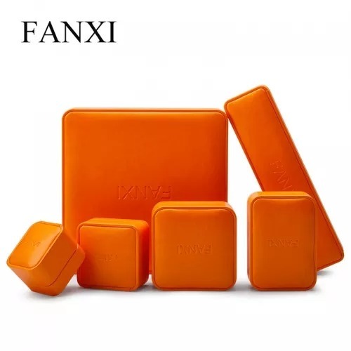 FANXI factory custom leather jewelry packaging box with logo