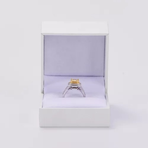 FANXI custom logo & colour white jewelry ring packing box