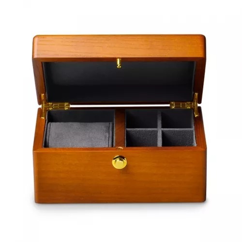 Vintage wood jewelry organizer gift box for bangle ring pendant watch