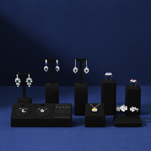 FANXI jewelry display counter_black jewelry stand_jewelry ring holder