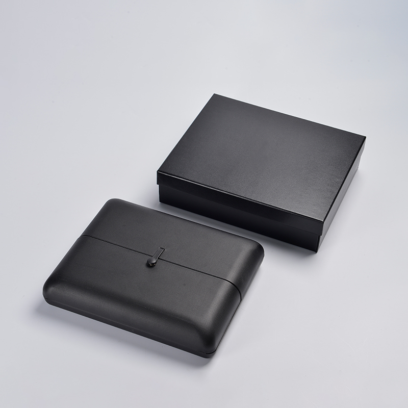 FANXI factory customize logo colour black leather jewellery packing boxc