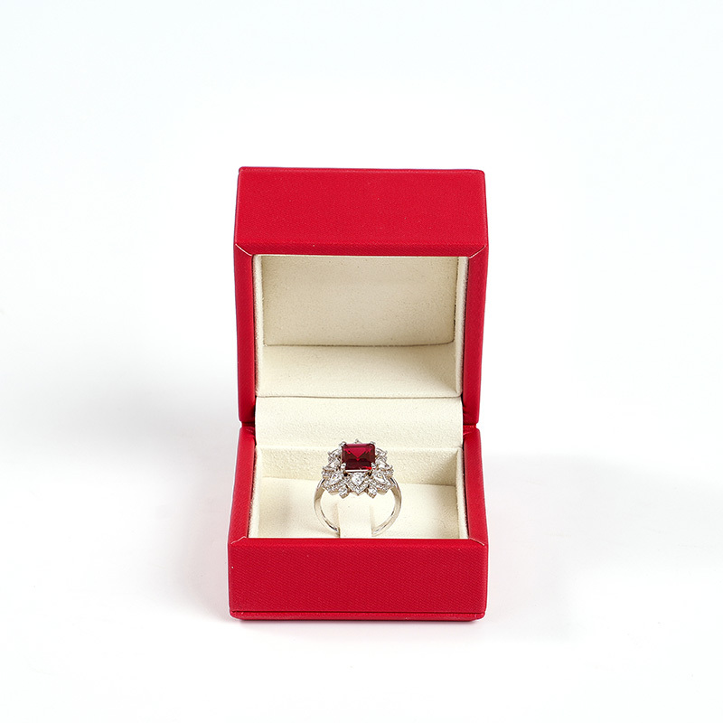 FANXI Custom red microfber Ring Box