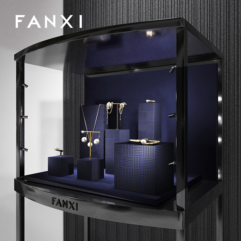 FANXI Luxury Blue Gold Jewelry Combination Set