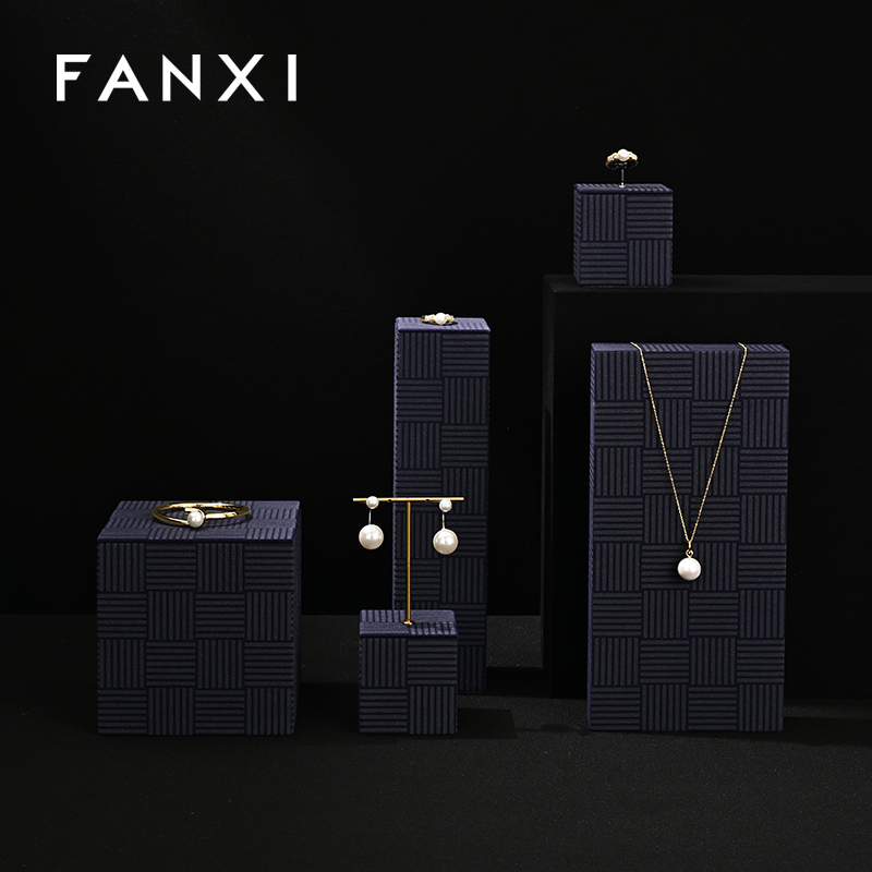 FANXI Luxury Blue Gold Jewelry Combination Set
