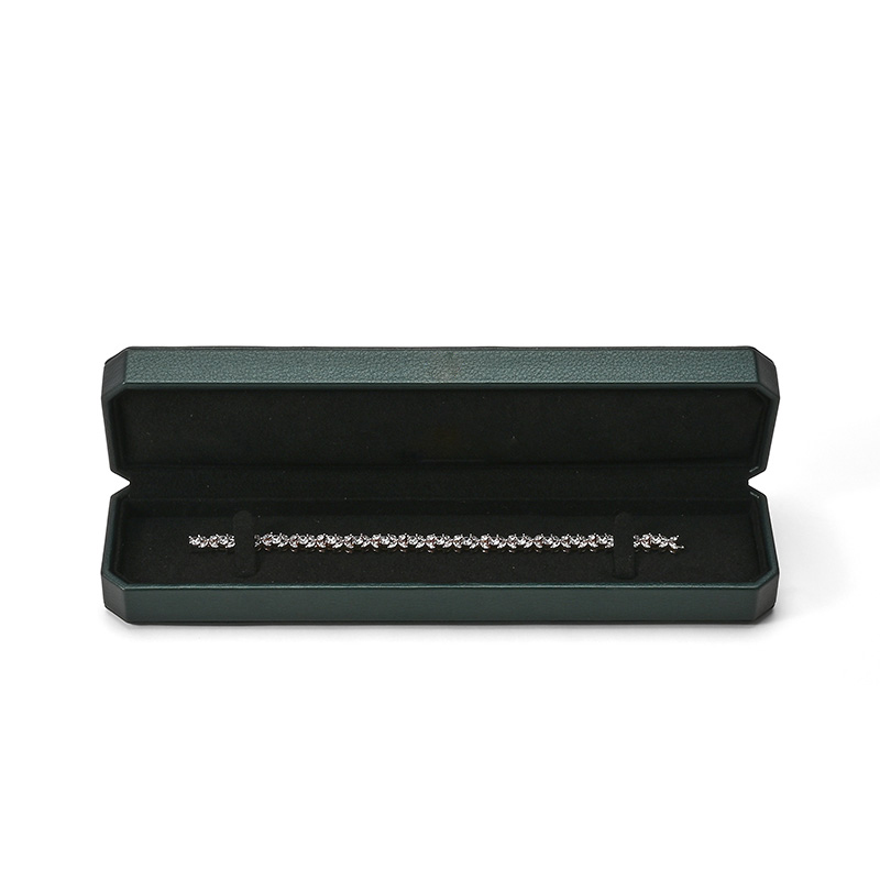 FANXI Custom Green PU Leather Microfiber Long Chain Box