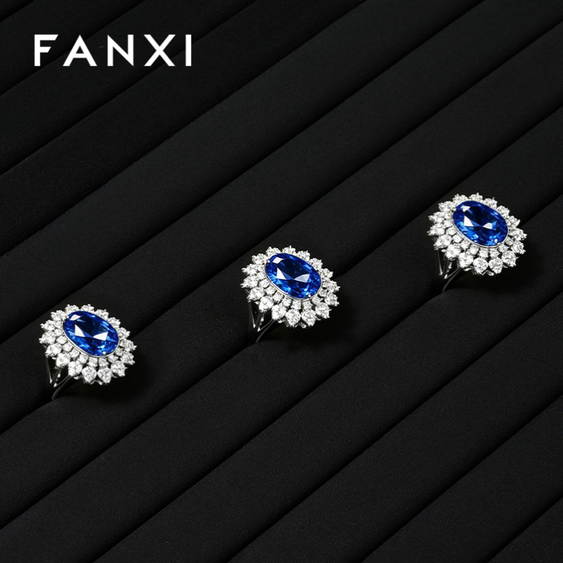 FANXI New Arrival Black Velvet Jewelry Tray