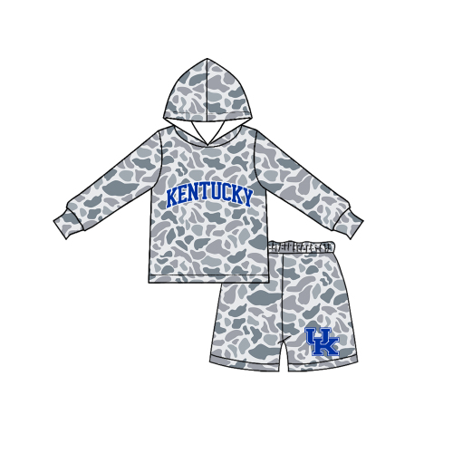7.23 Custom (moq 5)Baby Boys grey camo UK Team Clothes Sets