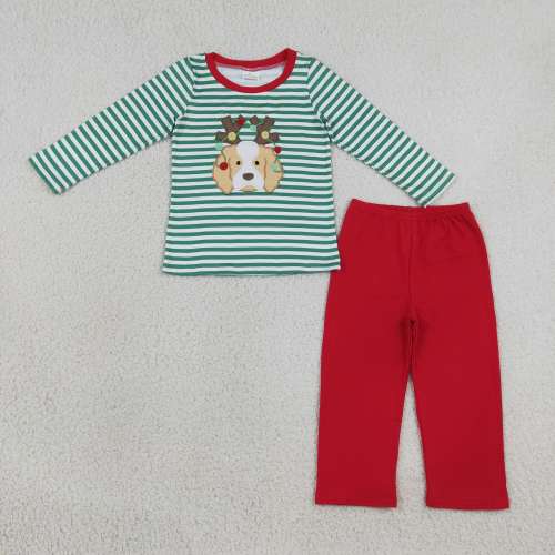 BLP1493 RTS Brown camo deer duck embroidery long sleeve boy outfits