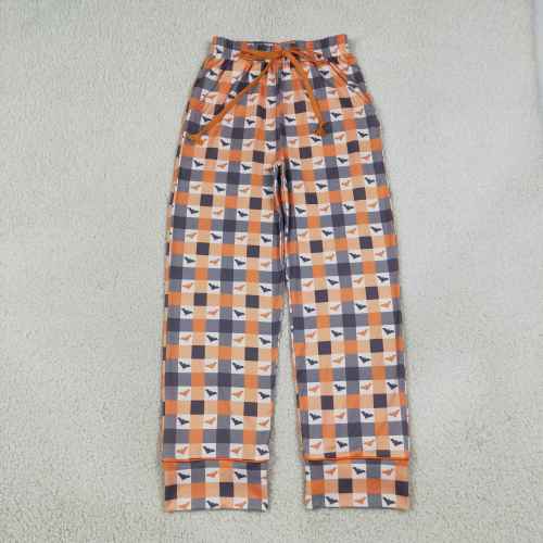 P1095 Adult women Plaid bat halloween long pants