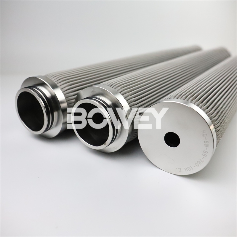 HQ-SW-86-780-10S-E Bowey all stainless steel welded filter element metal mesh wave folding melt filter element