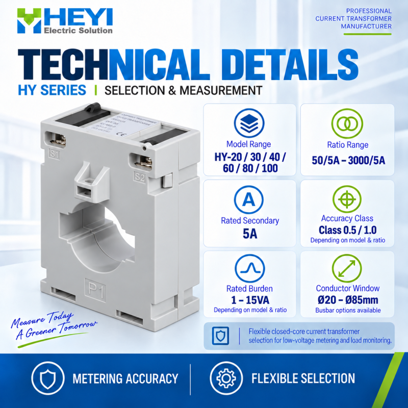 HY-40 Low Voltage Current Transformer for Distribution Panel Metering
