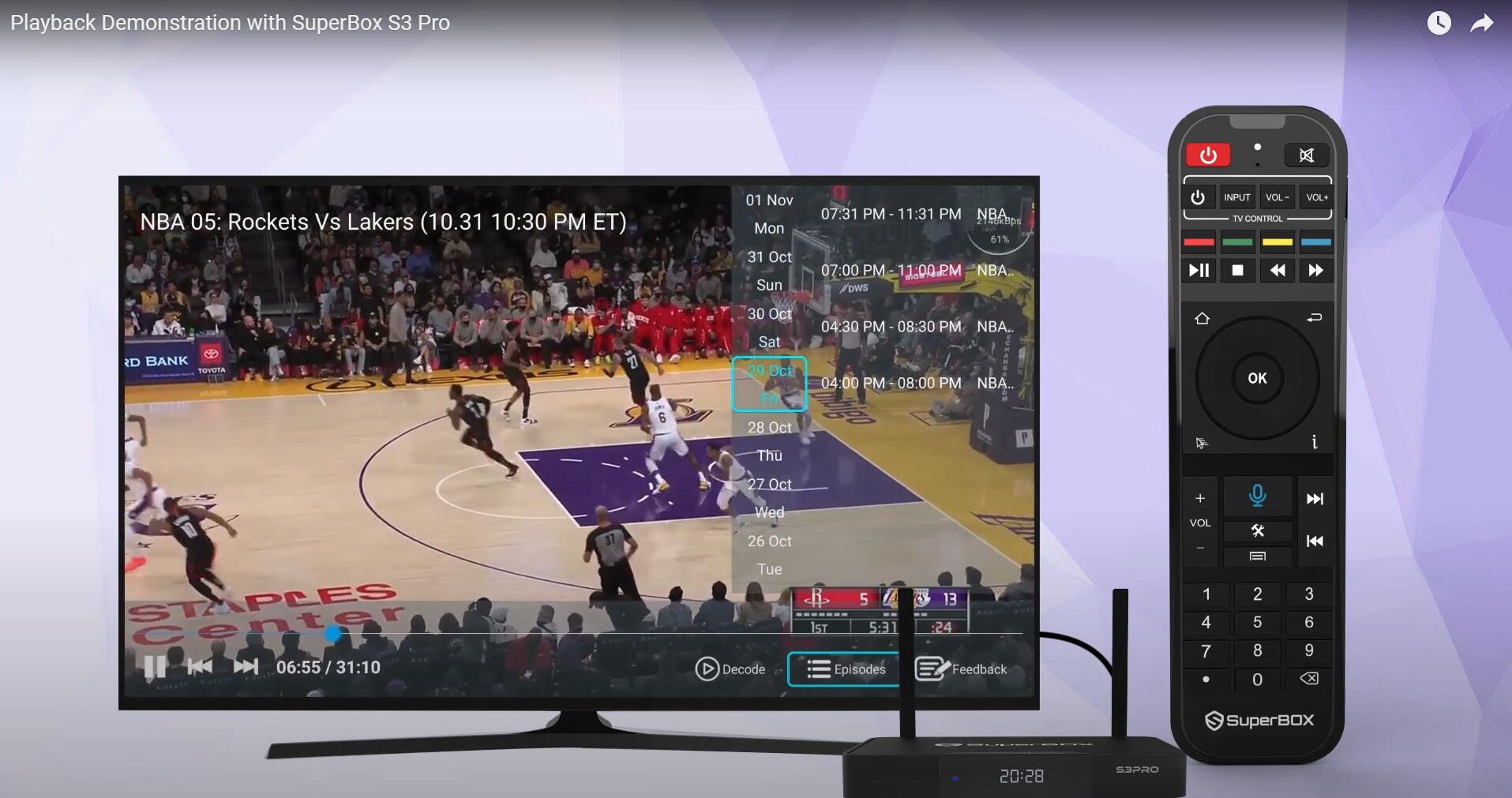 How do I use the playback function of SuperBox S3 Pro?