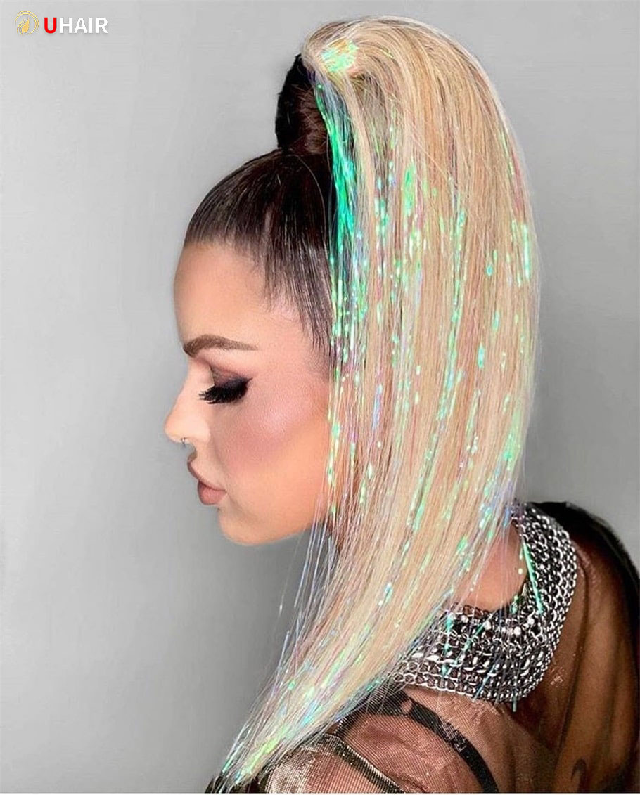 How to Put Tinsel in Wig Hair?