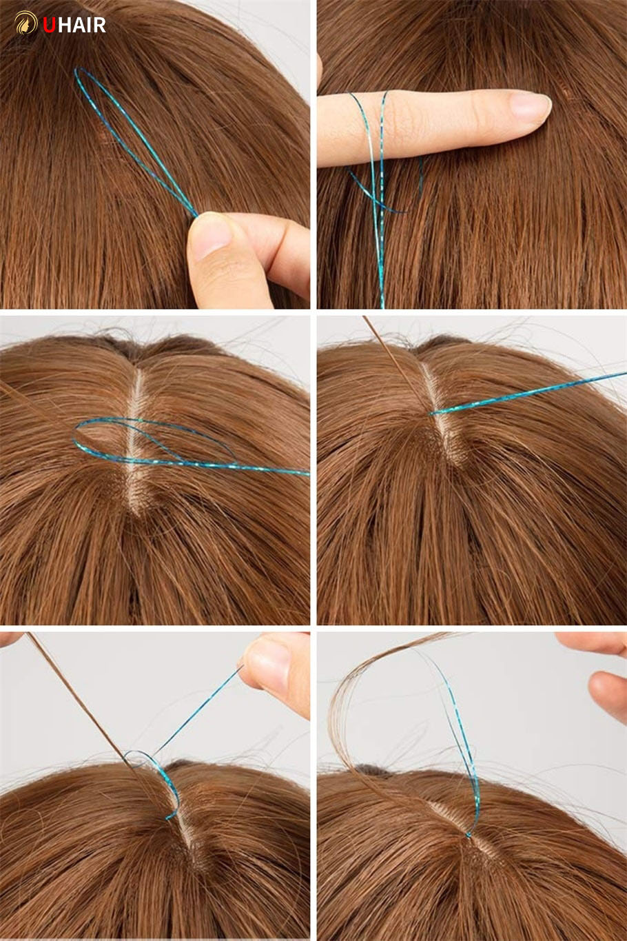 How to Put Tinsel in Wig Hair?
