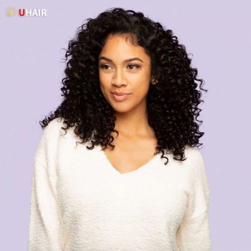 UHAIR 1 Bundle Curly Wave Human Hair Extensions Brazilian Virgin 100% Unprocessed 9A Bundles
