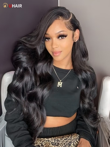 UHAIR High 200% Density Wig 5x5 HD Lace Closure Glueless Wig Flawless Hair Extensions Body Wave Wigs