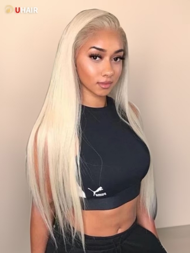 UHAIR 613 Blonde 13x4 HD Lace Front Wigs Lace Frontal Wigs Straight Human Hair Wig