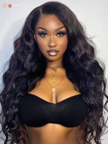 UHAIR 250% High Density Invisible Glueless HD Lace Wigs Lace Front Wigs Human Hair Body Wave Wig