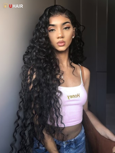 UHAIR Deep Wave Hairstyles 3 Bundles Human Hair Fast Shipping Virgin Hair Wigs