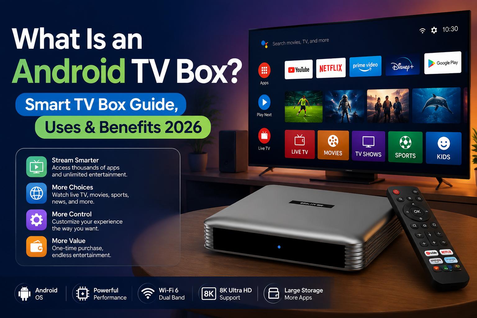 What Is an Android TV Box? Complete Guide to Smart TV Box, Features, Uses & Benefits in 2026!