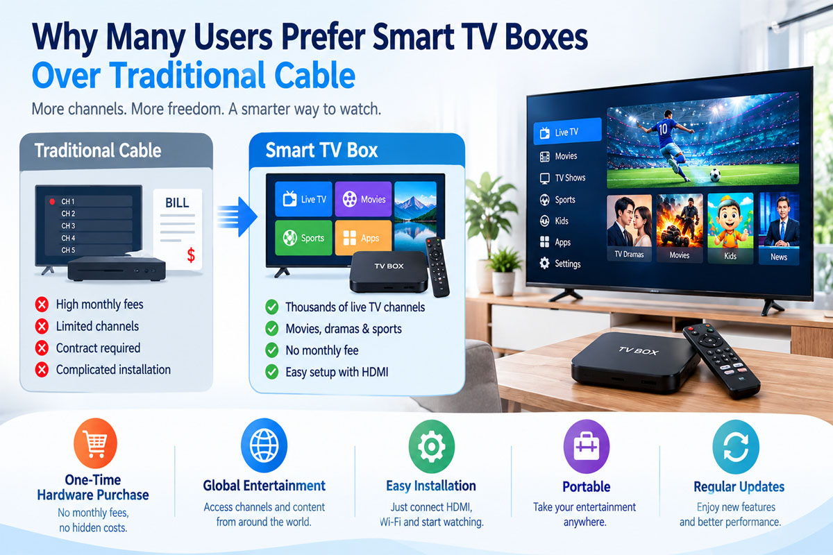 なぜ多くのユーザーは従来のケーブルテレビよりもスマートTVボックスを好むのか