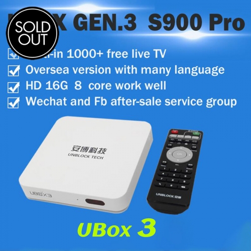 UBOX3 - Débloquer Tech Ubox3 | Boîte de lecteur multimédia intelligent Gen 3 Pro