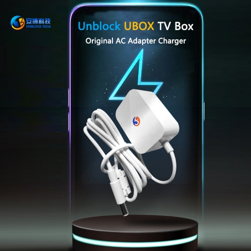 Chargeur adaptateur secteur d‘origine pour débloquer Tech boîte de télévision Ubox8 / Ubox9