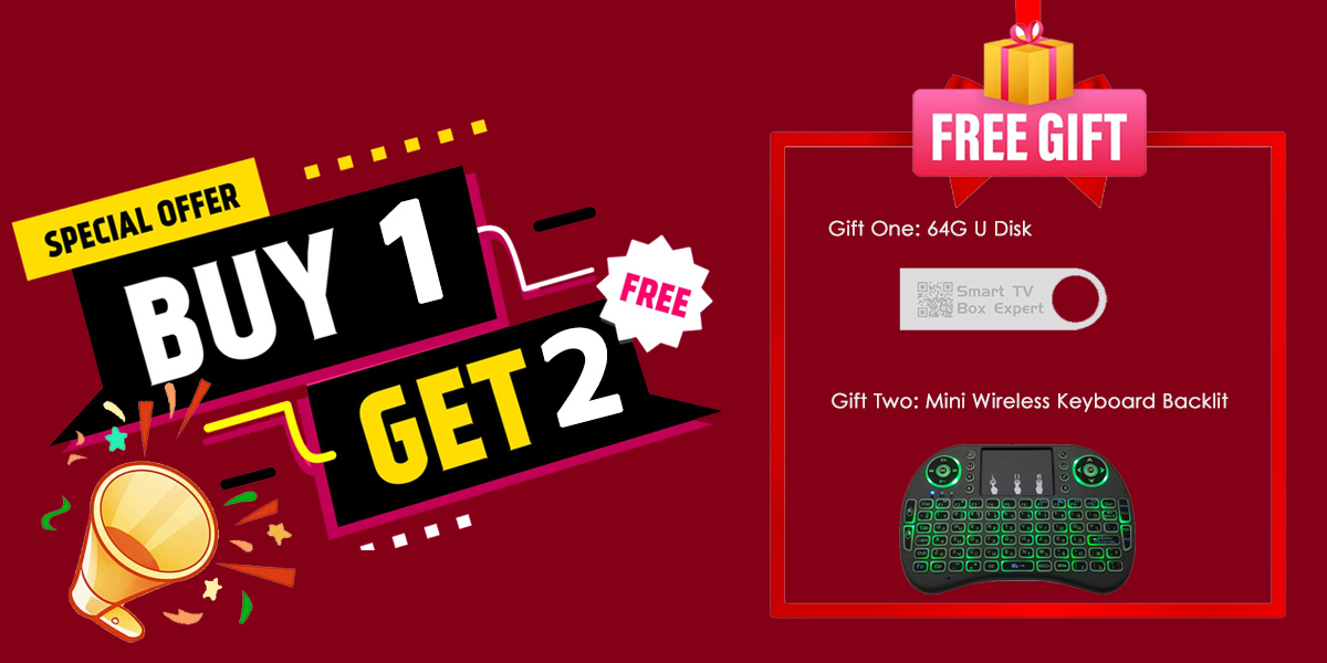 Buy UBox 10 TV Box, Get TWO Gifts FREE