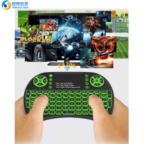 Tastiera wireless retroilluminata Mini i8 da 2,4 GHz con mouse touchpad per Smart TV Box Android