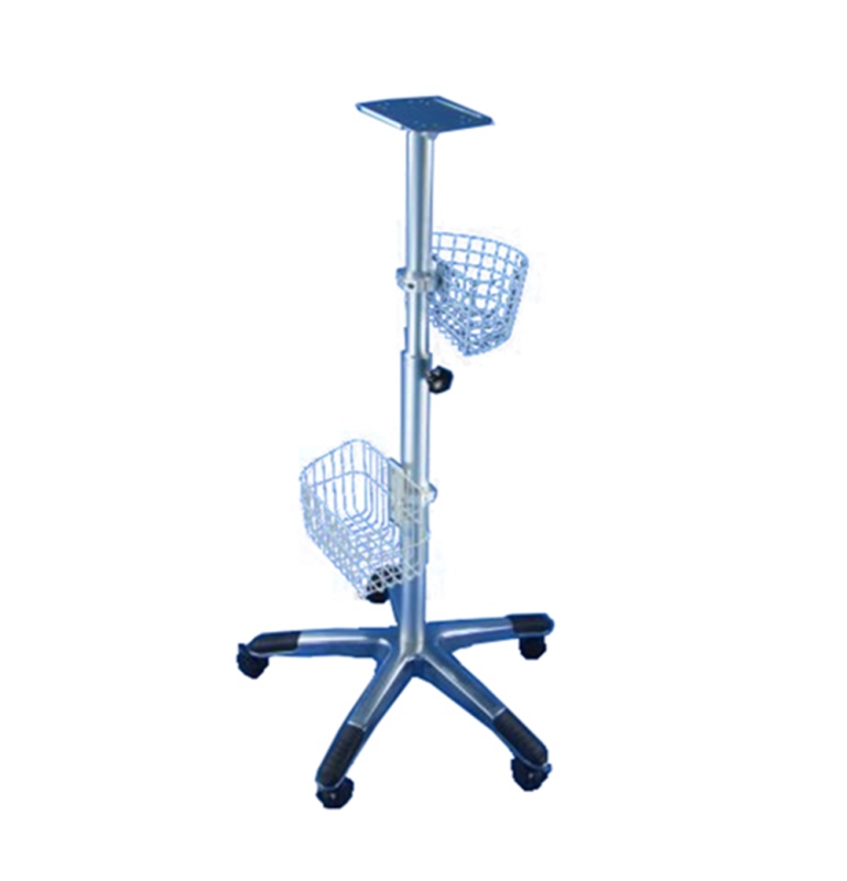 High quality aluminum alloy manual lifter trolley with 2basket，power outlet