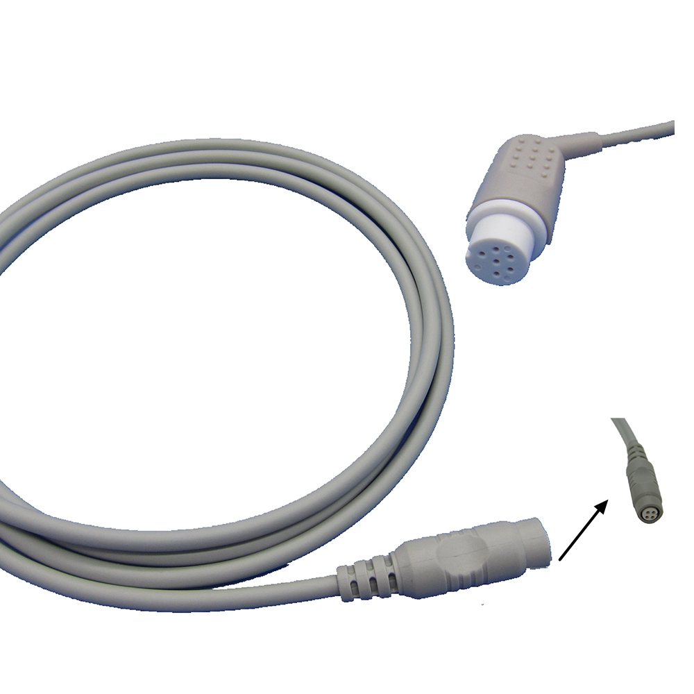 Datascope 6pin IBP Cable With Utah BD ABBOTT Edward Medex Connector For Pressure Transducer IBP Adapter