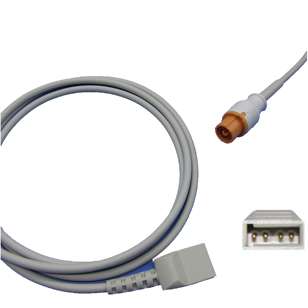 Fukuda 12pin IBP Cable With Utah BD ABBOTT Edward Medex Connector For Pressure Transducer IBP Adapter