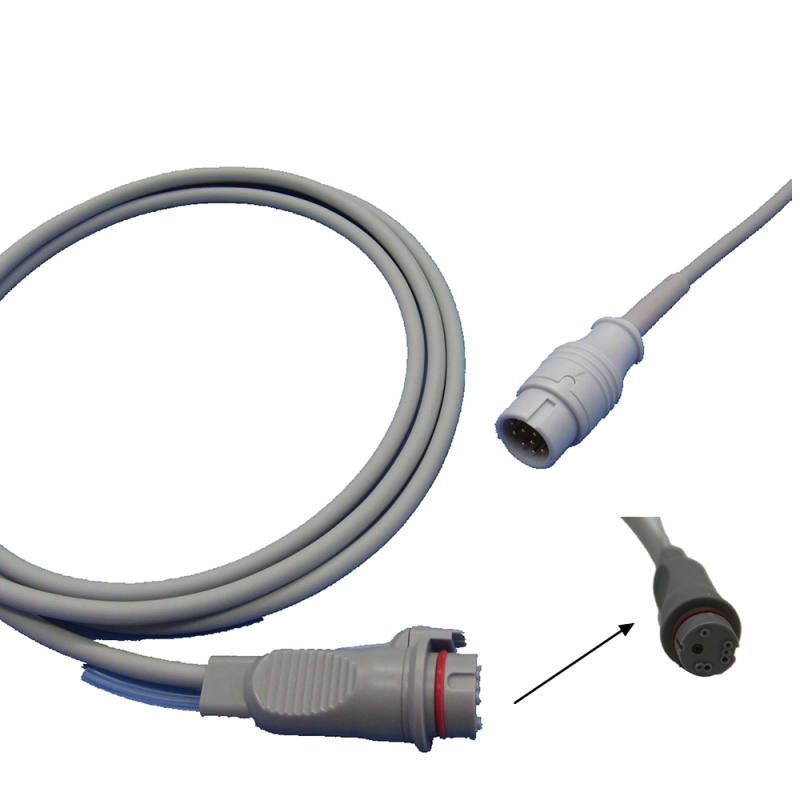 Factory supplier IBP Cable With Utah BD ABBOTT Edward Medex Connector For Comen 12pin IBP Adapter