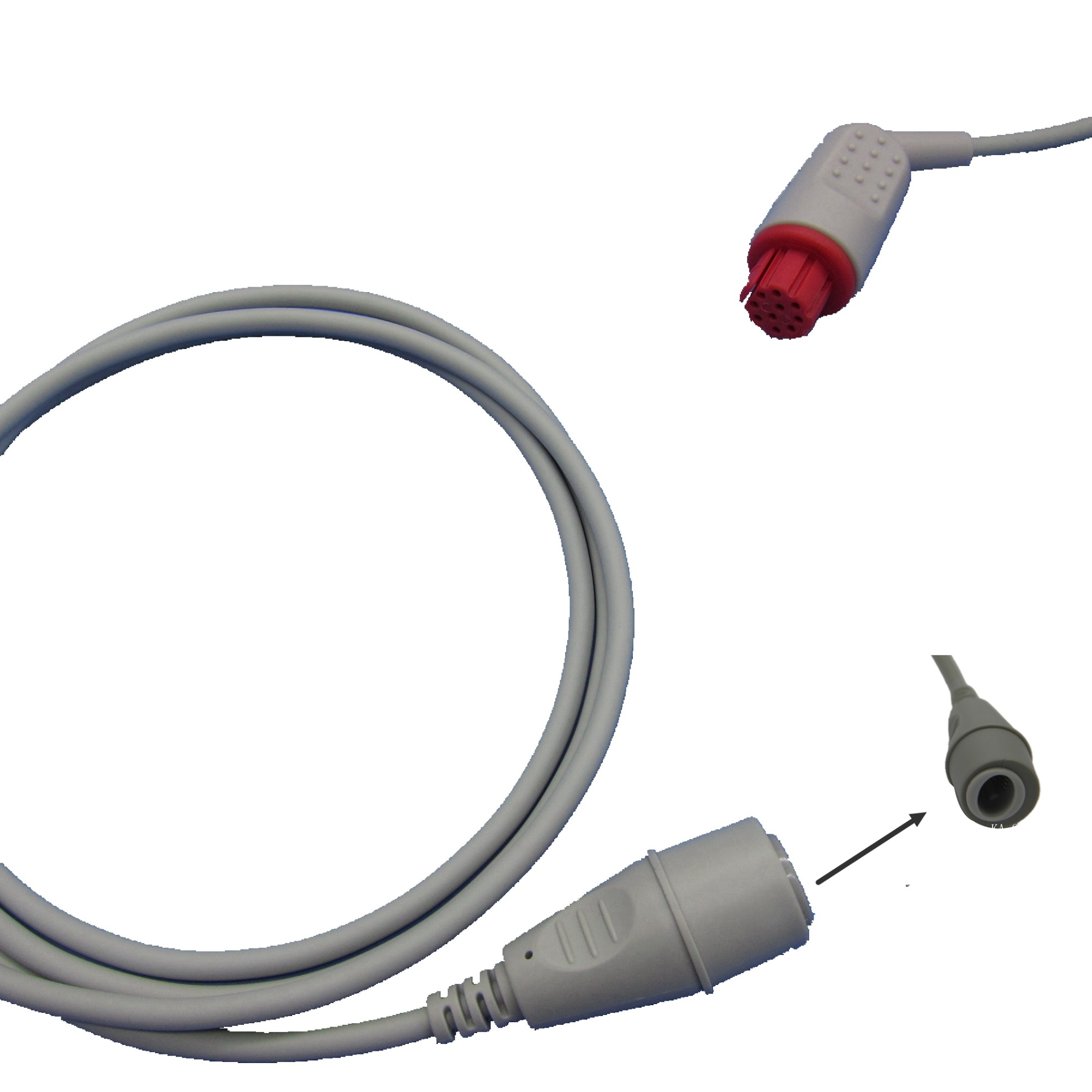 IBP Cable With Utah BD ABBOTT Edward Medex Connector For Datex Pressure Transducer IBP Adapter