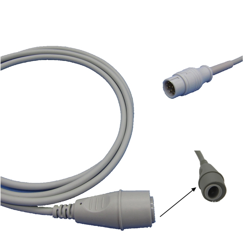 Factory supplier IBP Cable With Utah BD ABBOTT Edward Medex Connector For Comen 12pin IBP Adapter