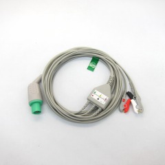Hellige cardioserv One-piece 3 or 5 Leads Snap Or Clip ECG cable and leadwires for ECG machine
