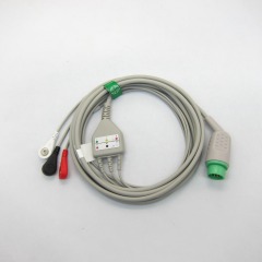 Factory supplier One-piece 3 or 5 Leads Snap Or Clip ECG cable and leadwires for biolight M-series