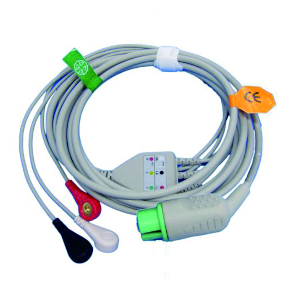 Shiller argus LCM plus One-piece 3 or 5 Leads Snap Or Clip ECG cable and leadwires for ECG machine