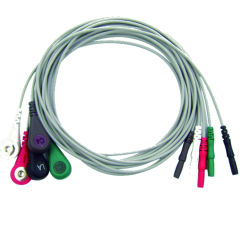 Popular Din style OD=2.0 One-piece 3 or 5 Leads Snap Or Clip ECG leadwires for ECG cable machine
