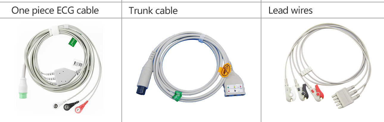 Hot sales PHILIP-S One-piece 3 or 5 Leads Snap Or Clip ECG leadwires for ECG cable machine