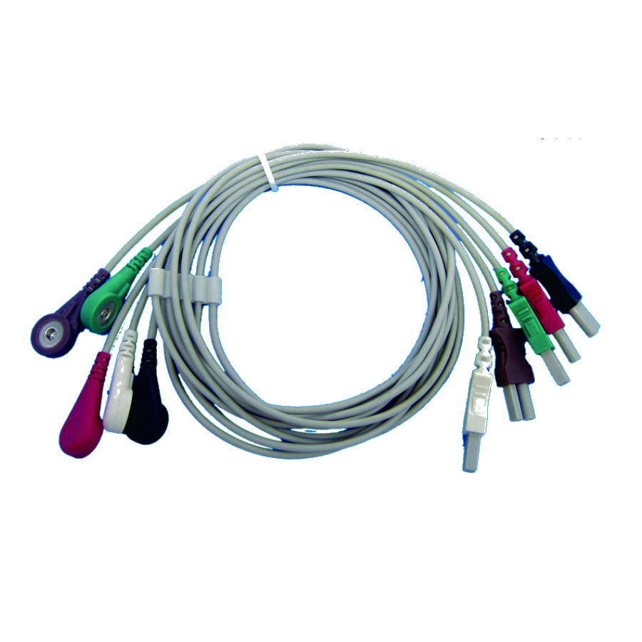 Spacelab One-piece 3 or 5 Leads Snap Or Clip ECG leadwires for ECG cable machine