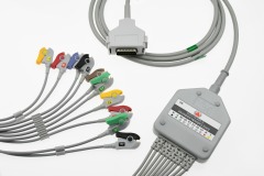 2021 new Popular EKG cable with 10leadwires Din3.0/Banana4.0/Snap/clipfor FUKUDA EKG machine