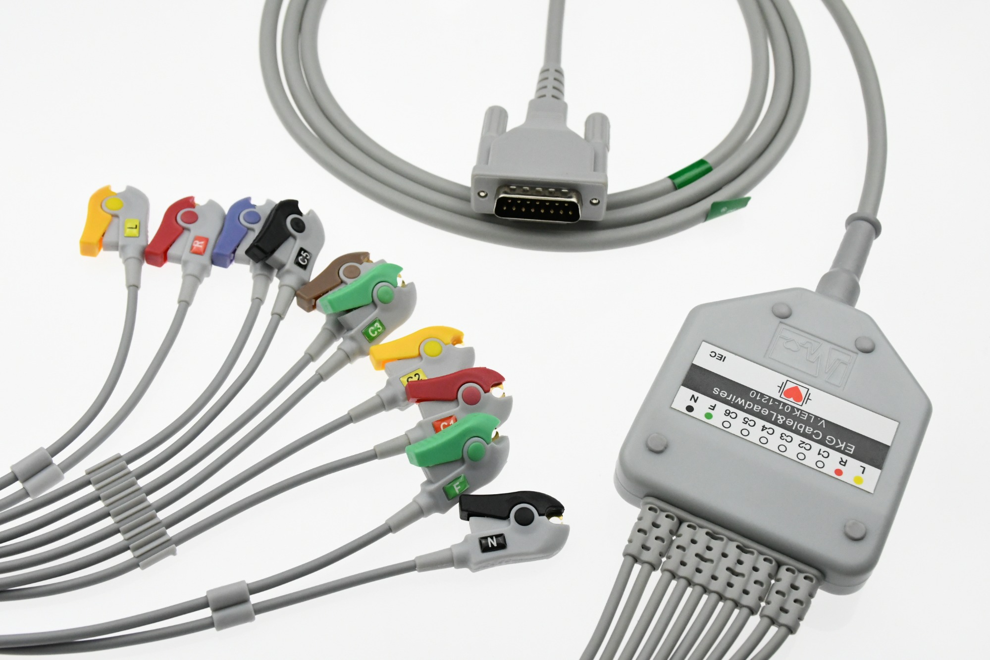 Factory supplier Popular EKG cable with 10leadwires Din3.0/ Banana4.0/Snap/clip for Shiler Welch allyn A style