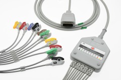 Hot sales Popular EKG cable with 10leadwires Din3.0/Banana4.0/Snap/clip for Shanghai kohden EKG machine