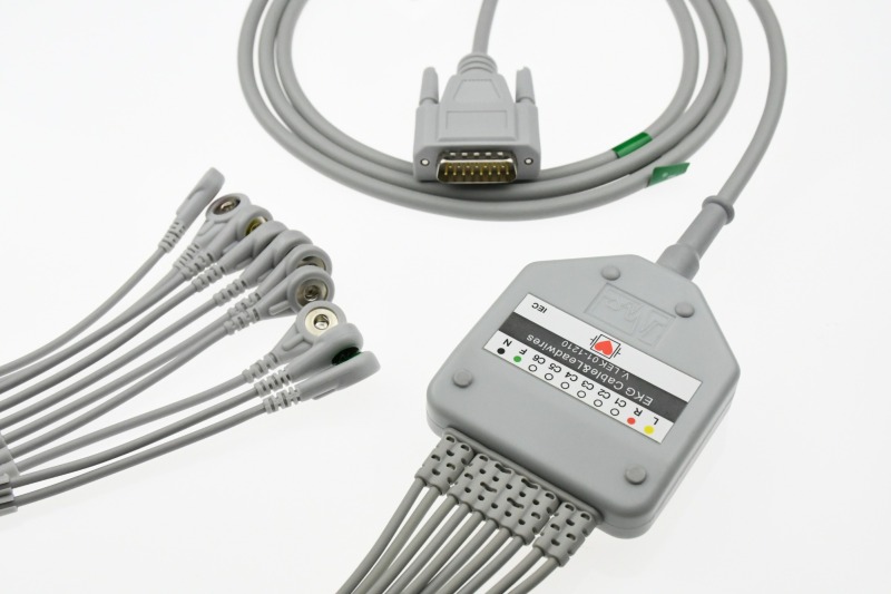 Patient monitoring Popular EKG cable with10leadwiresDin3.0/Banana4.0/Snap/clip For Cardioline,Ar600,4.7k B style