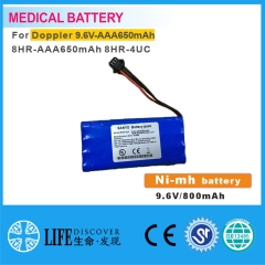 9.6V 800mAh Doppler 9.6V-AAA650mAh 8HR-AAA650mAh 8HR-4UC