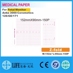 Medical thermal paper 152mm*90mm-150P For Fetal Monitor Anke 3000 Corometics 126/GE/171 5 books packing